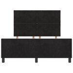 Structure de lit en velours noir 160x200 cm