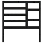 vidaXL Tête de lit Noir 81x4x104 cm Bois massif de pin