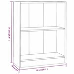 vidaXL Bibliothèque Blanc brillant 60x24x76 cm Bois d'ingénierie