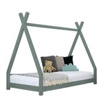 Lit tipi enfant NAKANA 90 x 160 vert sauge