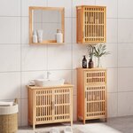 vidaXL Ensemble de meubles de salle de bain 4 Pièces Bois massif de noyer