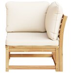 vidaXL Canapé d'angle de jardin coussins 73x73x65cm bois massif acacia