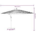 vidaXL Parasol de jardin avec mât en acier vert 290x290x238 cm