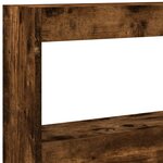 vidaXL Armoire tête de lit avec LED chêne fumé 180x17x102 cm