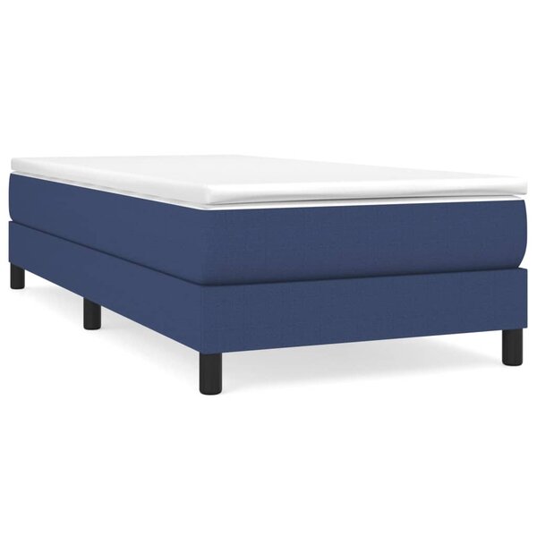 vidaXL Cadre de lit sans matelas bleu 90x190 cm tissu