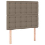 vidaXL Cadre de lit avec tête de lit Taupe 90x200 cm Tissu