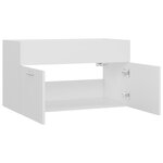 vidaXL Armoire d'évier Blanc 80x38 5x46 cm Aggloméré