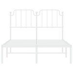 vidaXL Cadre de lit métal sans matelas et tête de lit blanc 120x190 cm