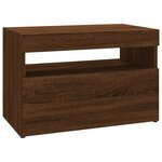 vidaXL Meubles TV 2 Pièces avec lumières LED Chêne marron 60x35x40 cm