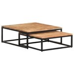 vidaXL Tables basses gigognes 2 Pièces Bois d'acacia massif