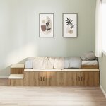 vidaXL Lit de rangement en chêne artisan 80x200 cm