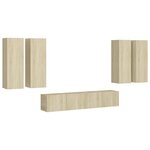 vidaXL Ensemble de meuble TV 6 Pièces Chêne sonoma Bois d'ingénierie