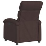 vidaXL Fauteuil inclinable électrique Marron foncé Tissu