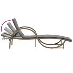 vidaXL Chaises longues lot de 2 avec table beige résine tressée