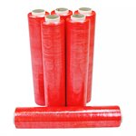 Film étirable manuel teinté rouge – (Carton de 6 bobines) 15µ  450 mm x 270 m – Bulteau Systems