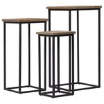 vidaXL Ensemble de tables pour plante 3 Pièces Teck recyclé