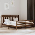 vidaXL Cadre de lit Marron miel Bois massif 200x200 cm