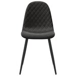 vidaXL Chaises à manger lot de 2 Noir Velours