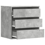 vidaXL Commode d'angle gris béton 60x41x58 cm bois d'ingénierie