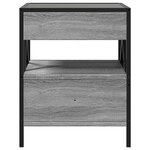 vidaXL Table basse avec LED Infinity sonoma gris 40x40x51 cm