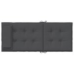 vidaXL Coussins de chaise à dossier haut lot de 4 anthracite
