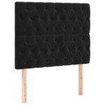 vidaXL Cadre de lit avec tête de lit Noir 90x200 cm Velours