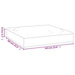 vidaXL Coussin de palette taupe 60x60x8 cm tissu oxford