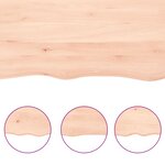 vidaXL Dessus de table 80x40x2 cm bois de chêne massif non traité