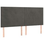 vidaXL Sommier à lattes de lit et matelas Gris foncé 180x200cm Velours