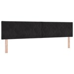 Lit Box Spring vidaXL avec Matelas et LED Noir 200x200 cm Velours