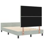 vidaXL Cadre de Lit Gris Clair 120x190 cm Velours