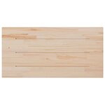 vidaXL Dessus de table 110x55x2 5 cm bois de pin massif rectangulaire