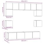 vidaXL Ensemble de meubles TV 8 Pièces Blanc Bois d'ingénierie