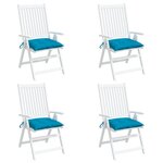 vidaXL Coussins de palette lot de 4 bleu clair 50x50x7 cm tissu oxford