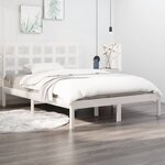 vidaXL Cadre de lit sans matelas blanc 200x200 cm bois massif