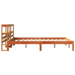 vidaXL Cadre de lit et tête de lit cire marron 120x200 cm bois de pin