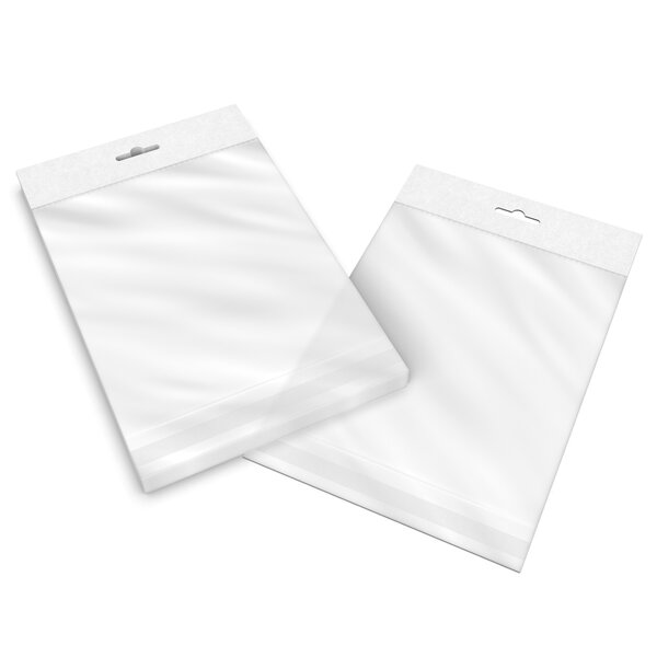 Lot de 100 240x170 mm sac transparent cellophane avec dispositif d'accrochage en rayon - 100