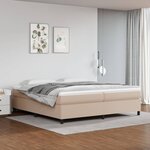 vidaXL Cadre de lit Cappuccino 200x200 cm Similicuir