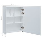 vidaXL Armoire de salle de bain à miroir LED 50x13 5x60 cm