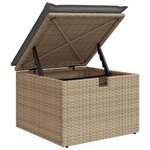 vidaXL Salon de jardin avec coussins 8 Pièces beige résine tressée