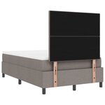 vidaXL Lit à ressort taupe petit double avec matelas