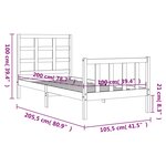 vidaXL Cadre de lit sans matelas 100x200 cm bois massif de pin