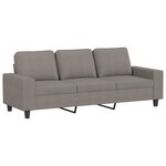vidaXL Ensemble de canapés 3 Pièces taupe tissu
