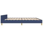 vidaXL Cadre de lit sans matelas bleu 200x200 cm tissu