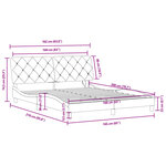 vidaXL Cadre de lit avec LED sans matelas noir 160x200 cm velours