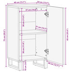 vidaXL Buffet 40x34x75 cm bois d'acacia massif