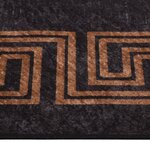 vidaXL Tapis lavable noir et doré 120x170 cm antidérapant