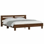 vidaXL Cadre de lit sans matelas chêne marron 180x200 cm