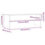 vidaXL Meuble TV chêne marron 120x40x40 cm bois d'ingénierie