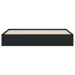 vidaXL Cadre de lit avec tiroirs sans matelas noir 200x200 cm